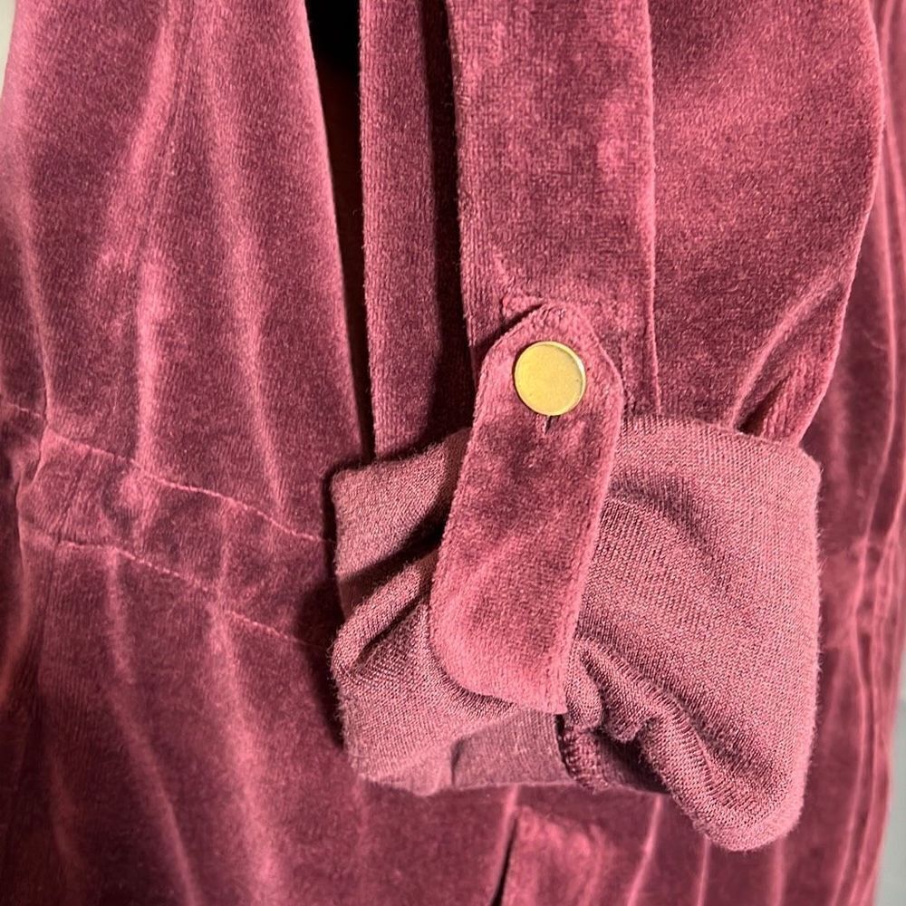 Basic Editions Women's Full Zip Jacket Velvet Rol… - image 4